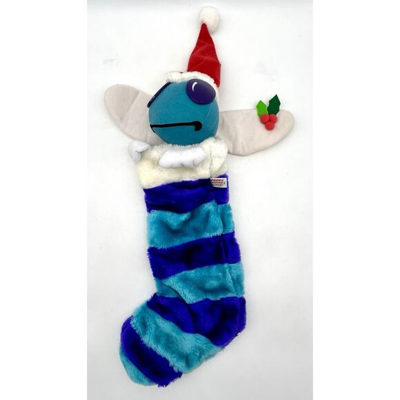 Vintage Hugo Charlotte Hornets Christmas Stocking NBA Purple Blue Plush 3D - Picture 1 of 9